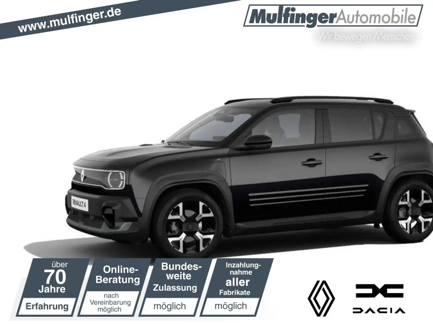 Renault R 4 E-Tech elektrisch Techno 150 Comfort Range SHZ Zwart - 1