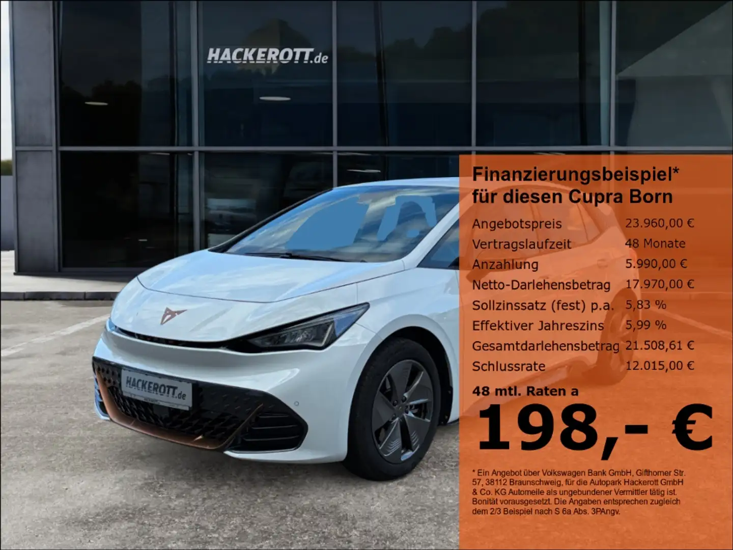 CUPRA Born 58kwH Below Zero *inkl. Batterie Zertifikat* Shzg. Weiß - 1