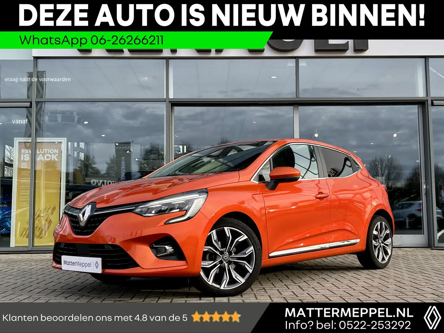 Renault Clio 1.0 TCe 100 Intens Groot Scherm | Camera | Parkeer Orange - 1
