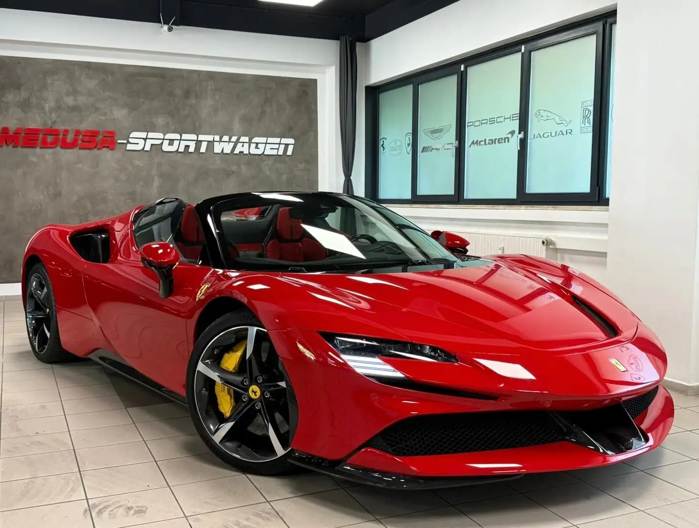 Ferrari SF90 Spider CARBON INT&EXT RED INT JBL FULLOPT! Rot - 2
