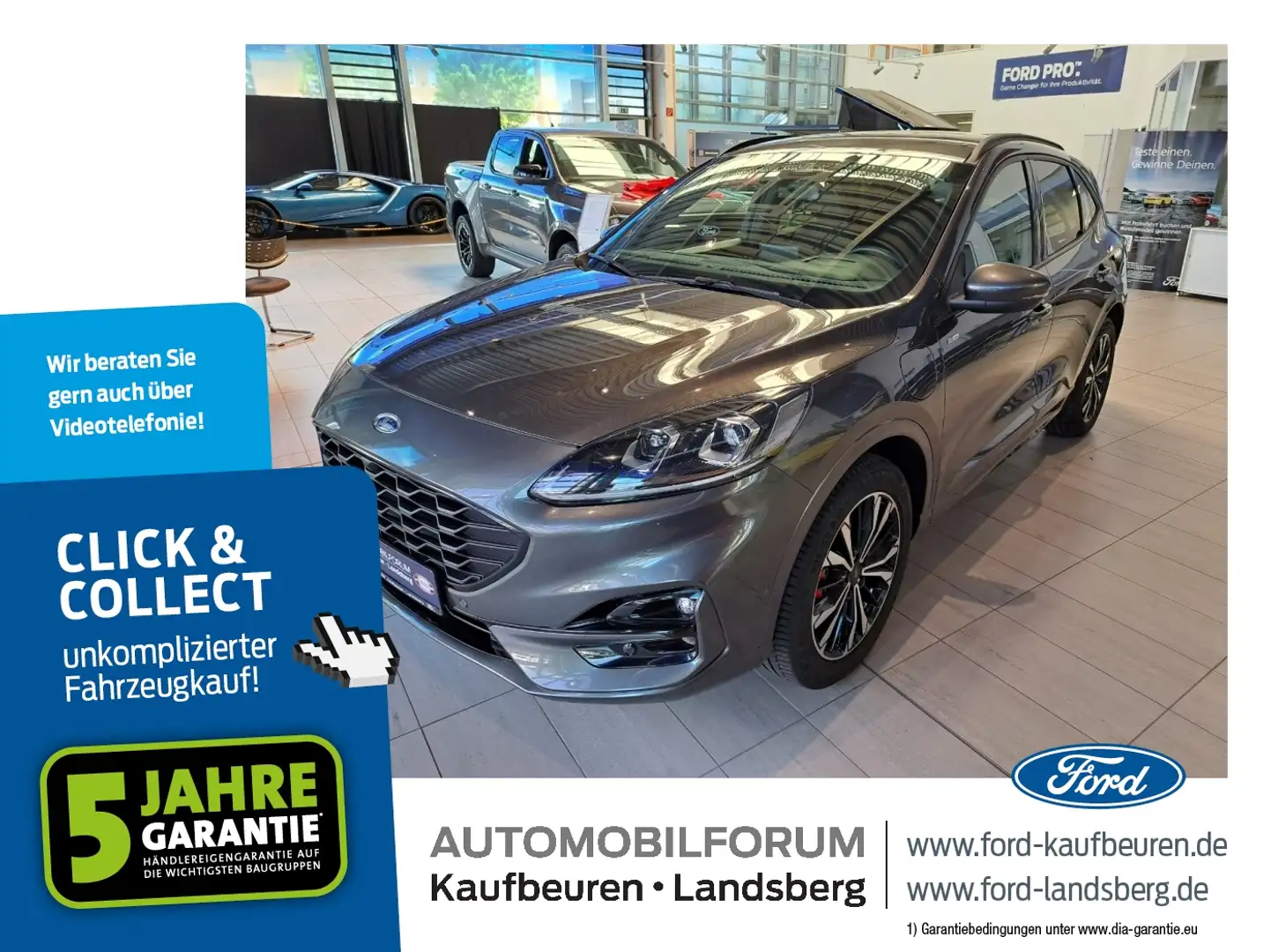 Ford Kuga 2.5 Duratec PHEV LED AHK HUD ACC RFK Grau - 1