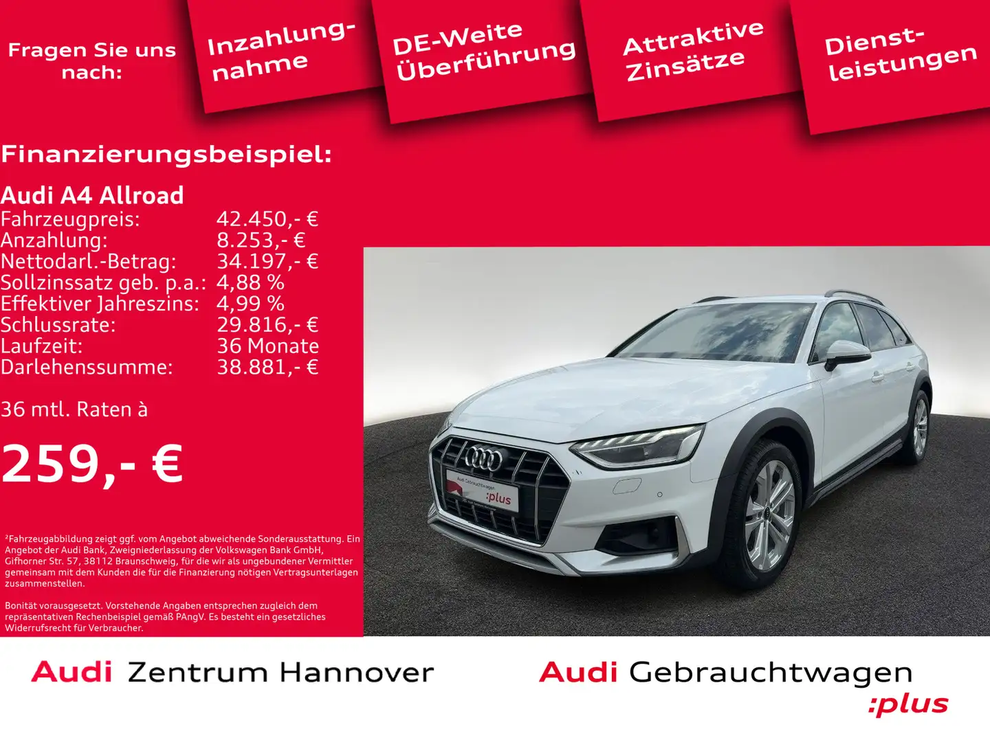 Audi A4 allroad A4 allroad quattro 40 TDI AHK LED Kamera virtual Weiß - 2