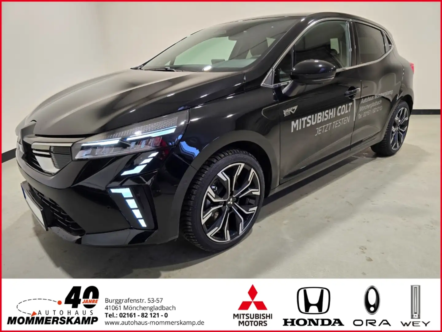 Mitsubishi Colt TOP 1.6 Hybrid+Allwetter+Teilleder+DAB+LED+Verkehr Schwarz - 1