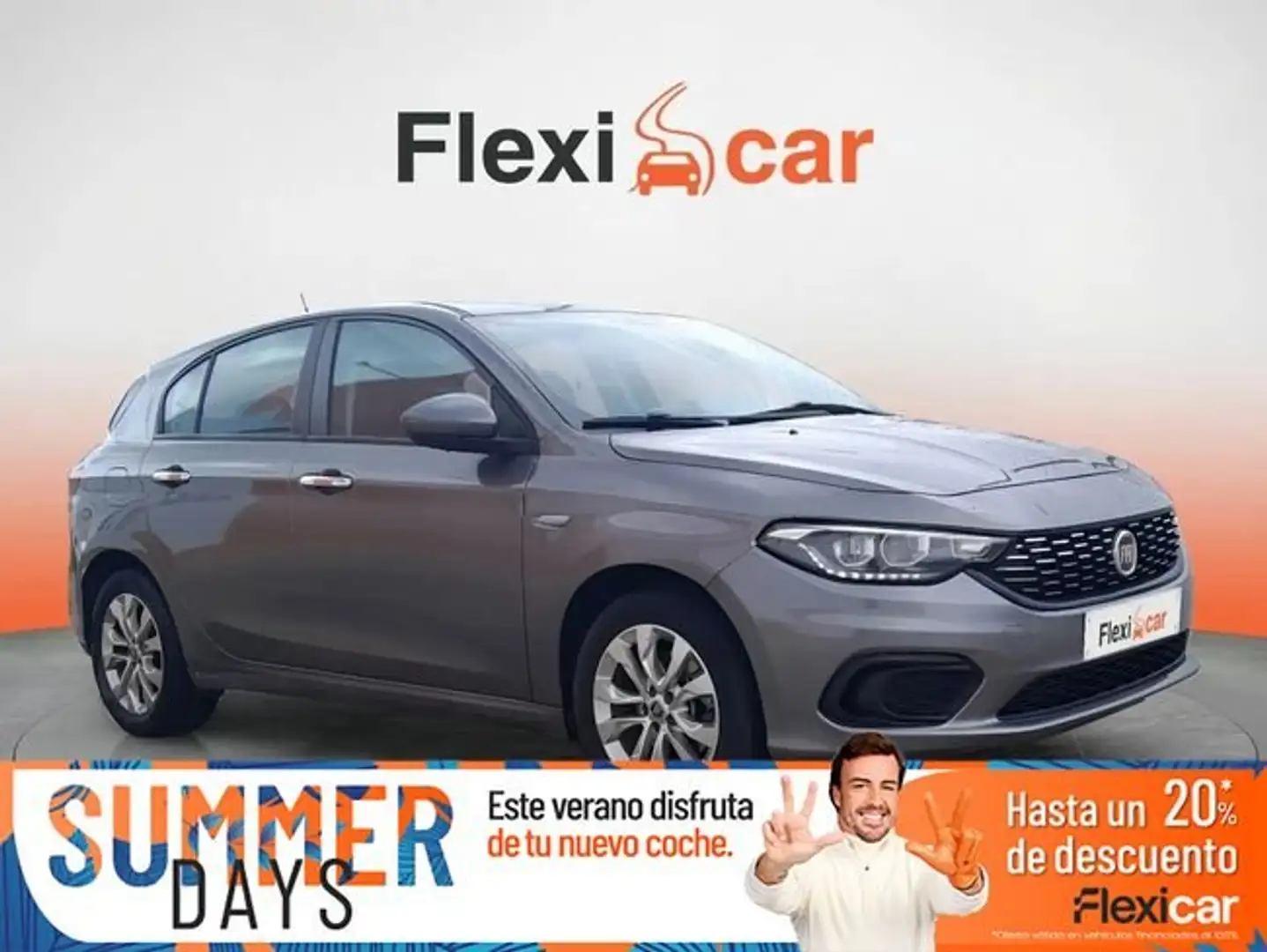 Fiat Tipo 1.3+Lounge+70kW+%2895CV%29+diesel+Mjet+5p. Gris - 1