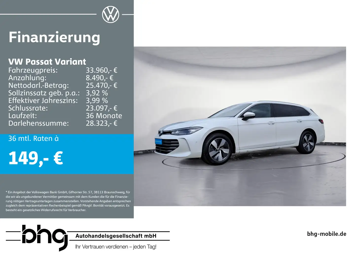 Volkswagen Passat Variant 1.5 e-TSI OPF DSG Business Kamera Weiß - 1