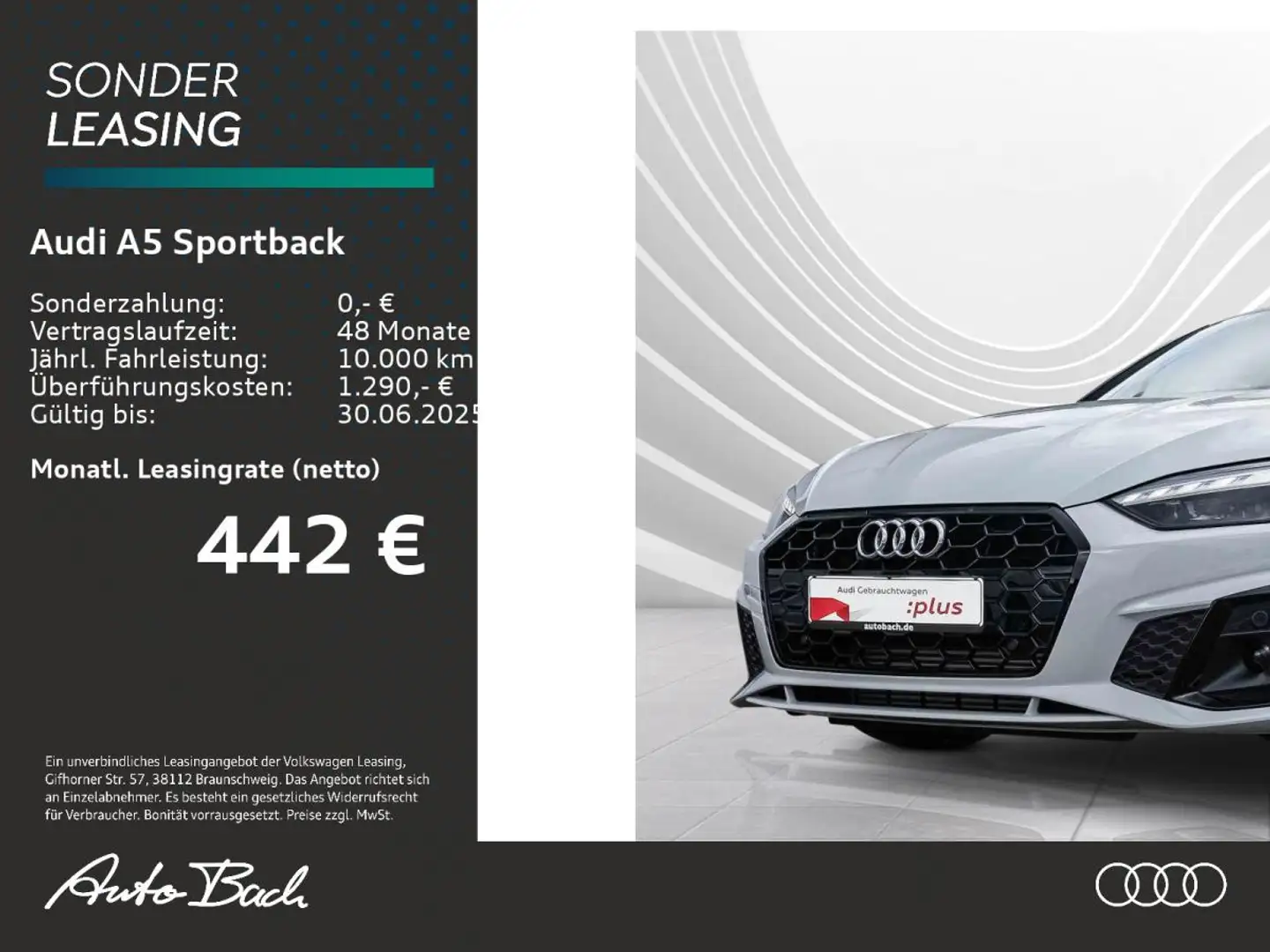 Audi A5 Sportback S-Line 40 TFSI MATRIX 20" Weiß - 1