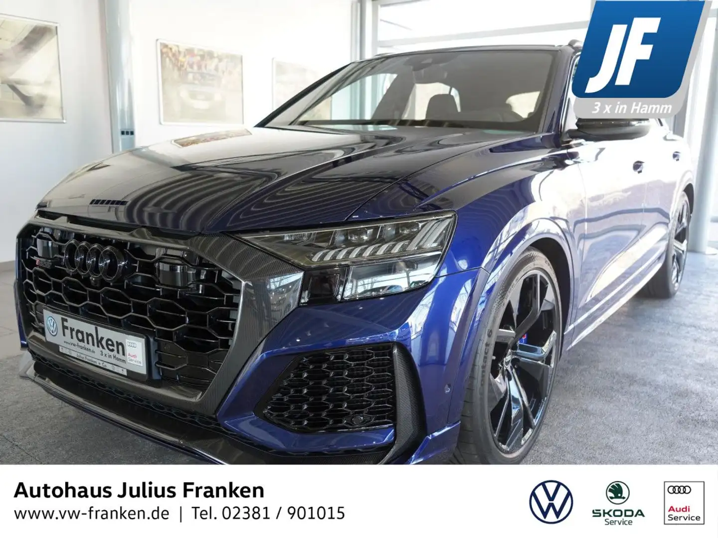 Audi RS Q8 RSQ8 Perf. Carbon RS-Abgasa PANO B+O AHK e-Klappe Blau - 1