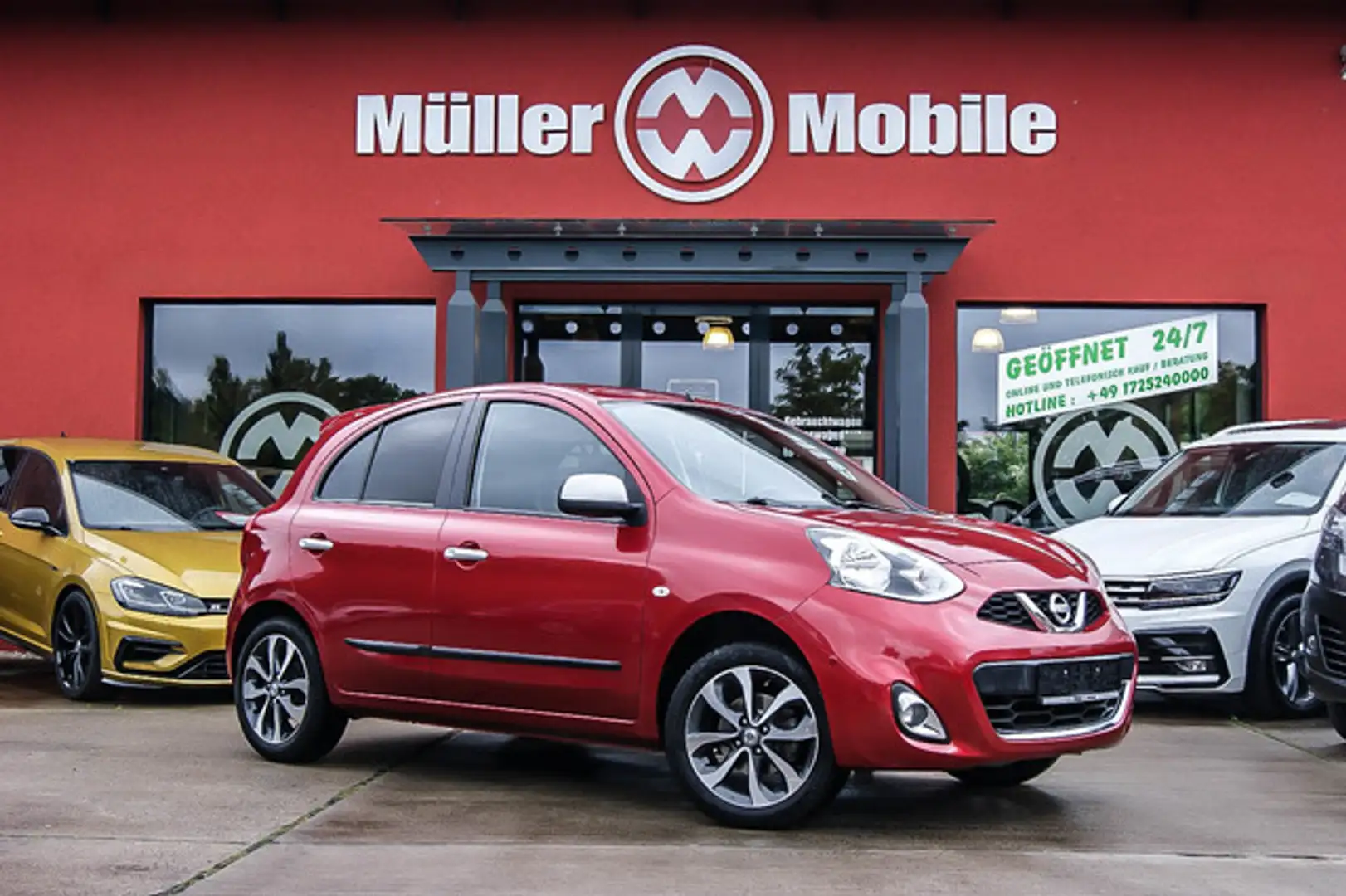 Nissan Micra K13 N-Tec 1.2i NAVI SIHZG PDC TEMPOMAT BLT Rojo - 1