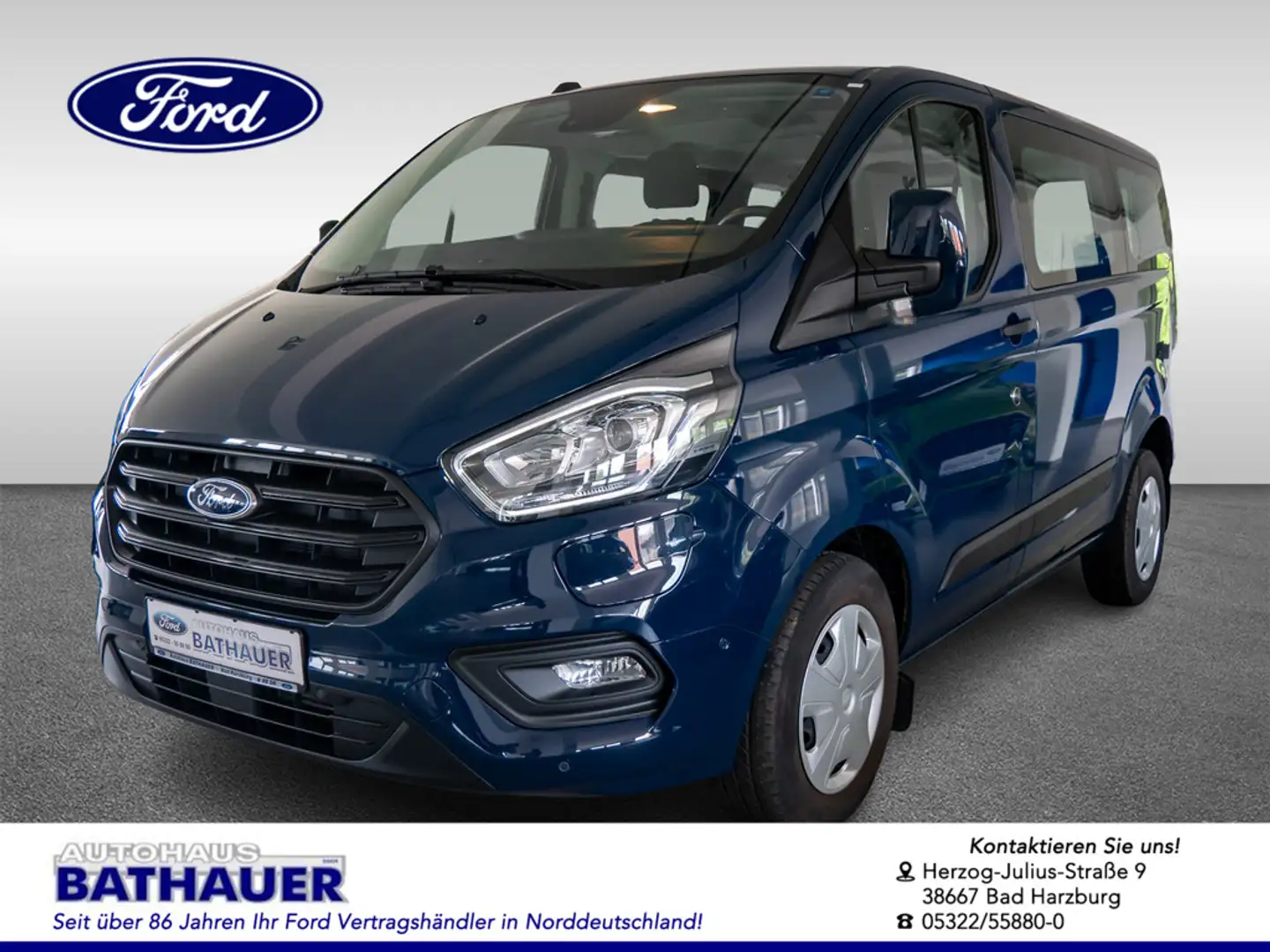 Ford Transit Custom Kombi 1.0 320 L1 Hybrid Trend Azul - 1