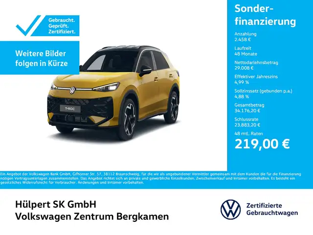 2025 Volkswagen T-Roc in Yellow for sale