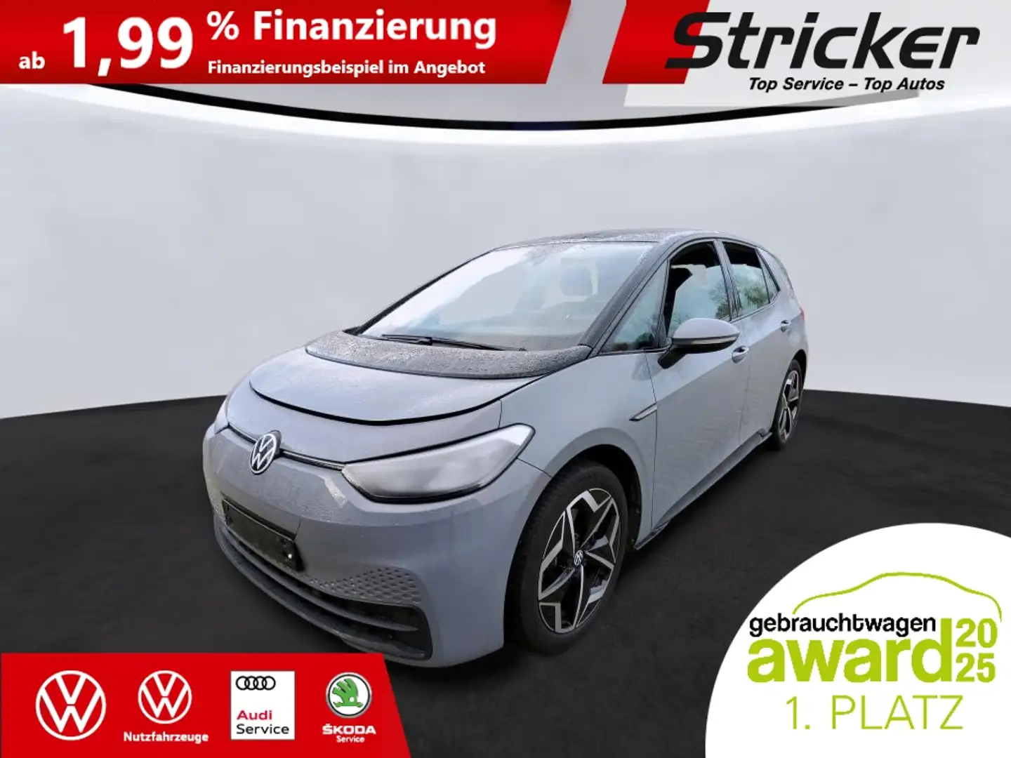 Volkswagen ID.3 Pure 110/45 225,-ohne Anzahlung ACC Sitzheizung Grau - 2