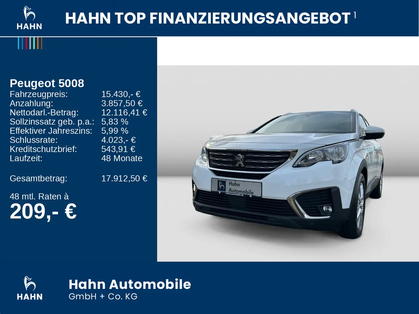 Peugeot 5008 1.2PureTech 130 Active PDC CAM AHK Blanc - 2