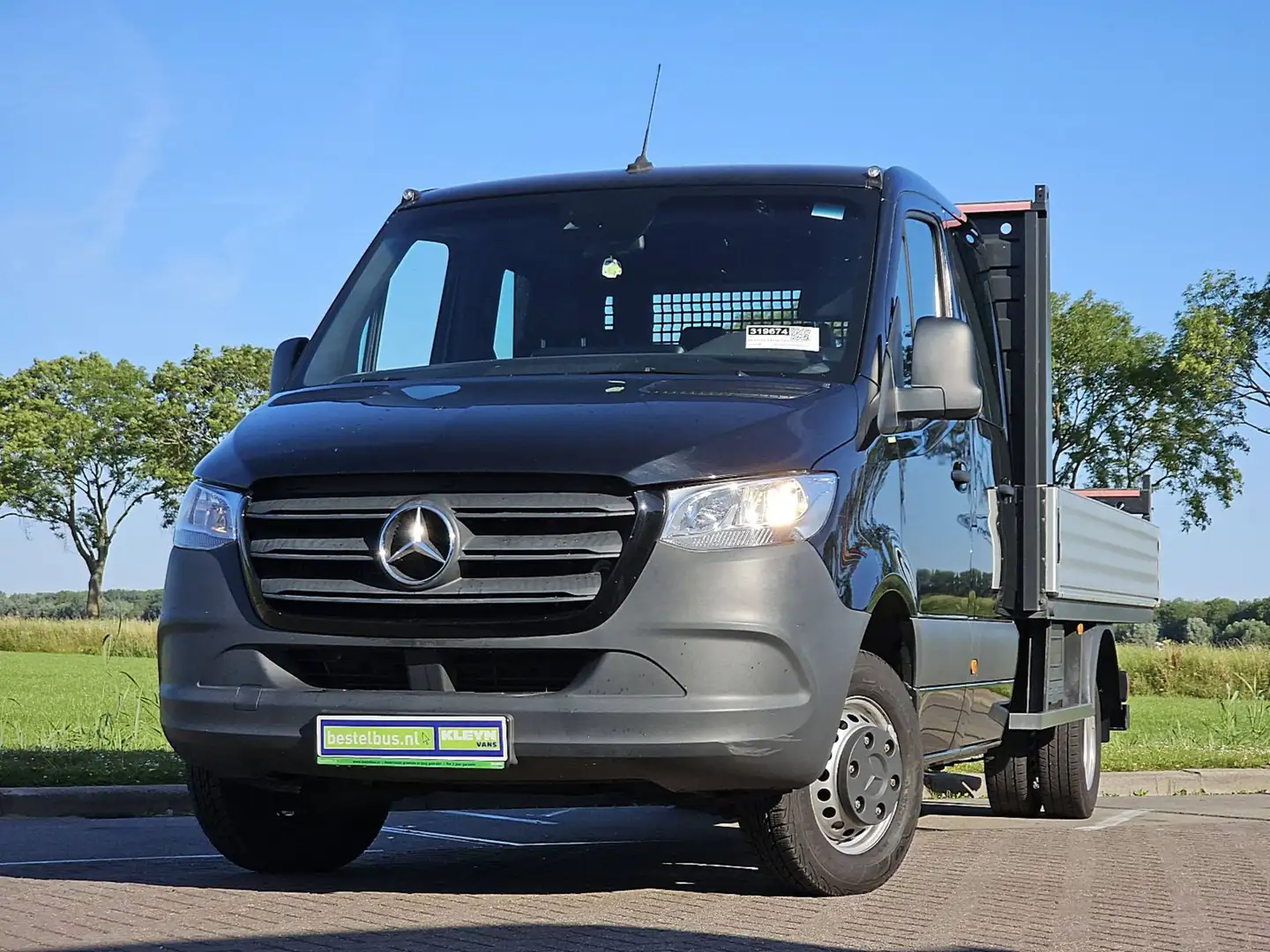 Mercedes-Benz Sprinter 516 2.2 CDI L3 DC EURO VI-D Open-Laadbak Airco Dub Zwart - 2