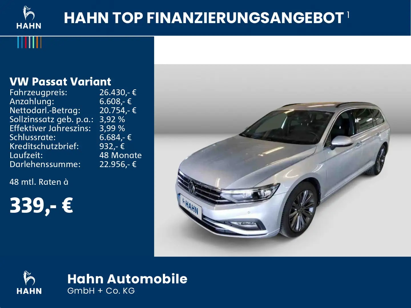 Volkswagen Passat Variant 2.0 TDI DSG Business Matrix CAM Silber - 2