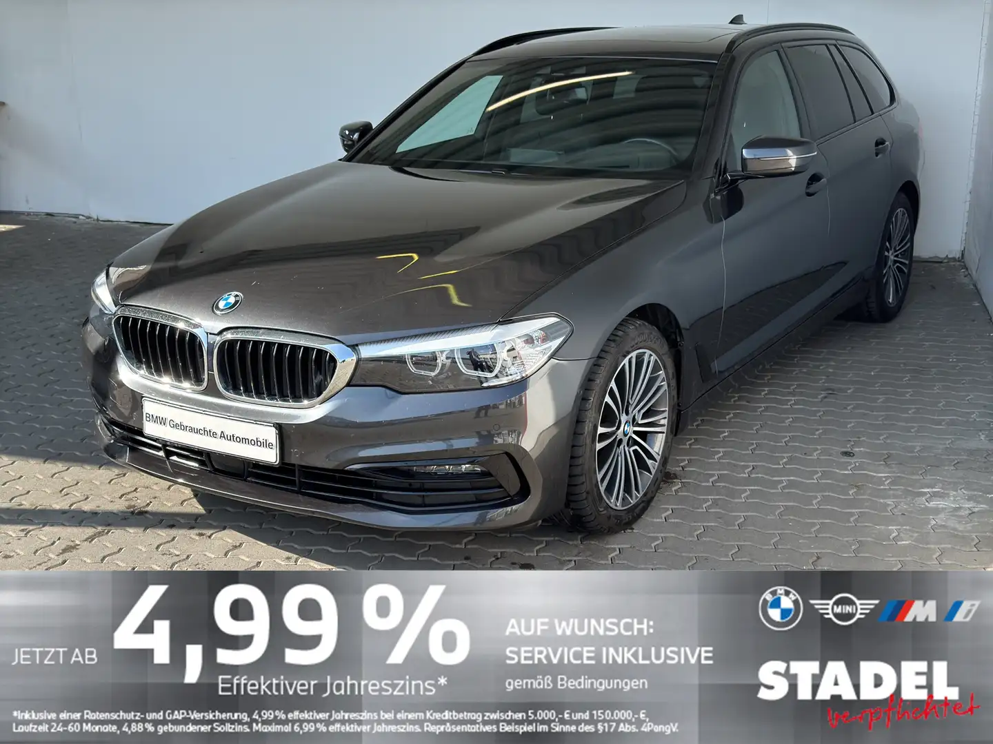 BMW 520 dA Touring Sport Line Navi.LED.HuD.DriveAs+ Grigio - 2