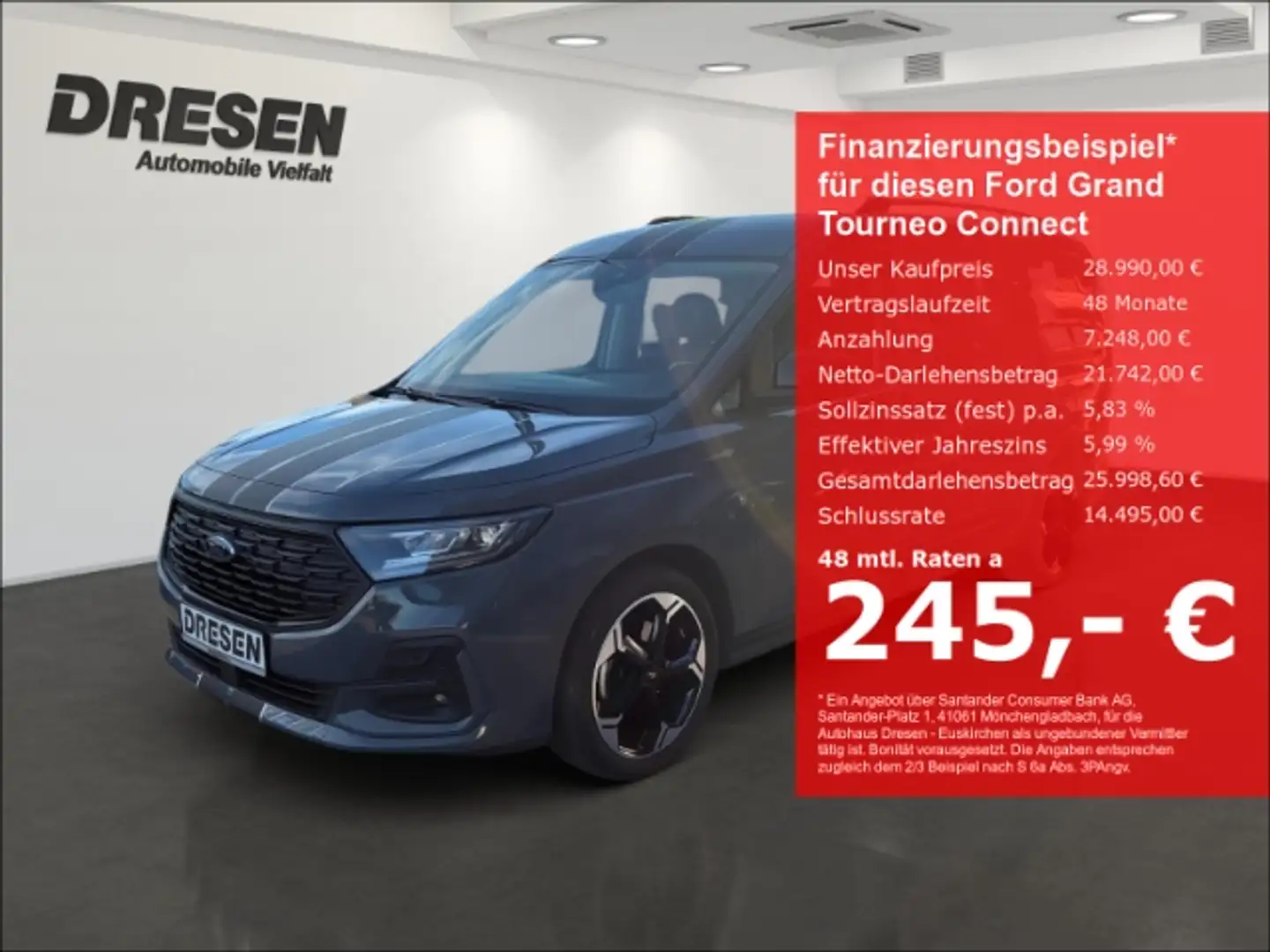 Ford Grand Tourneo Sport 1.5 SCHUTZBRIEF/LED/Navi/Winter-Paket Gris - 1