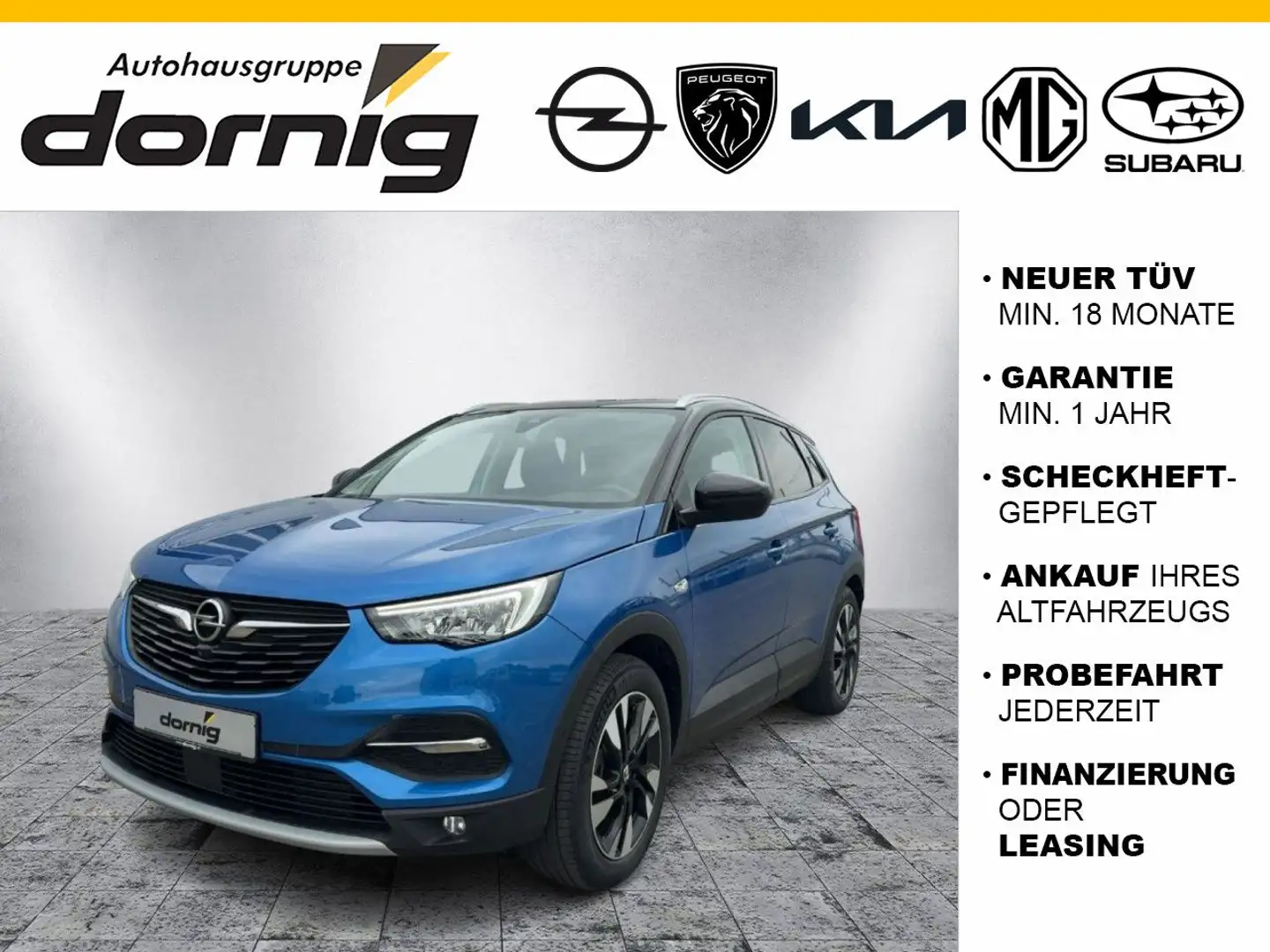 Opel Grandland X Elegance, AHK, Kamera,Klimaaut Blau - 1