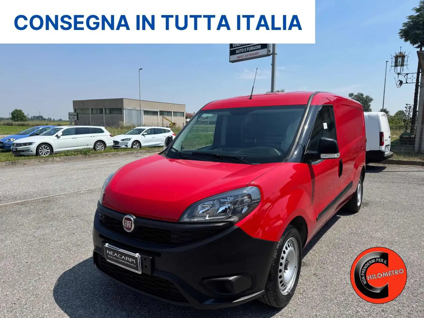 Fiat Doblo 1.4 N.P(PL-TN-L2H1)CARGO MAXI-BENZINA METANO+IVA22 Rojo - 1