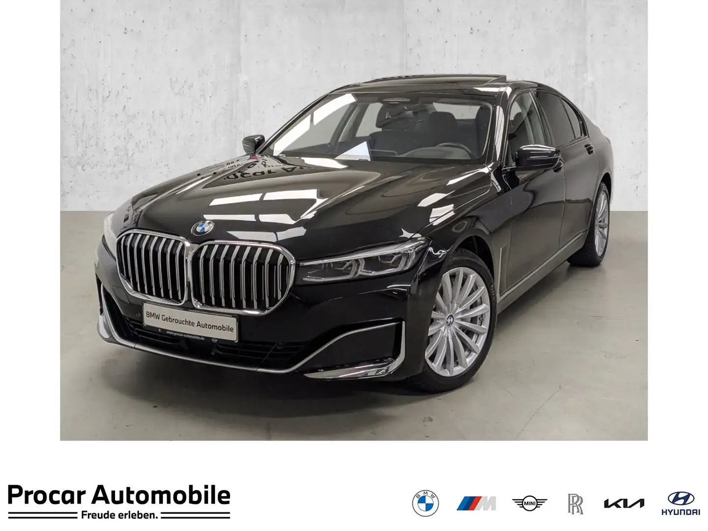 BMW 740 d xDrive AHK DA Prof HuD Massage PA ACC Noir - 1