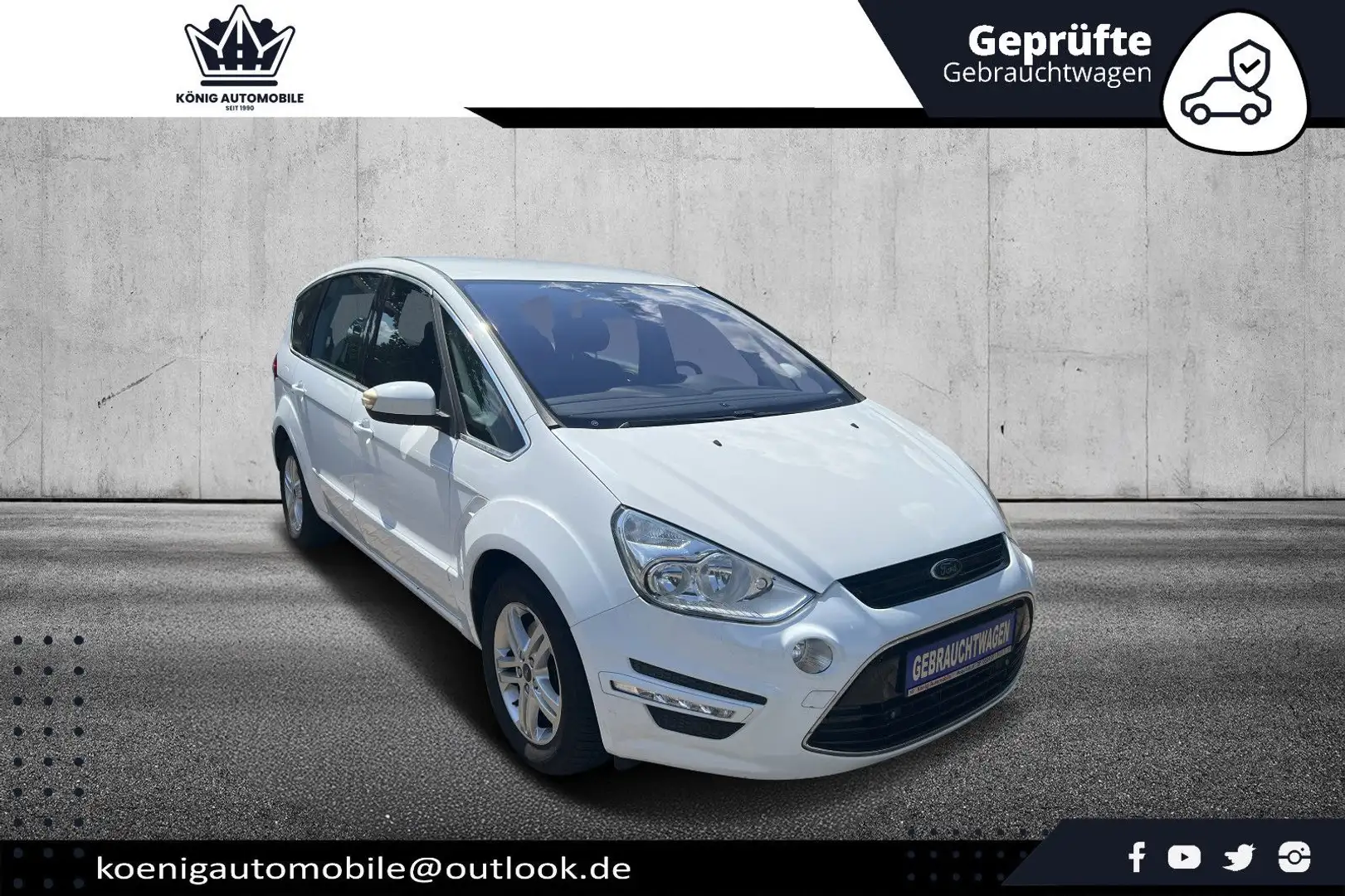 Ford S-Max 2.0 Ecoboost Aut. Titanium/ Navi / 7 Sitze Weiß - 2