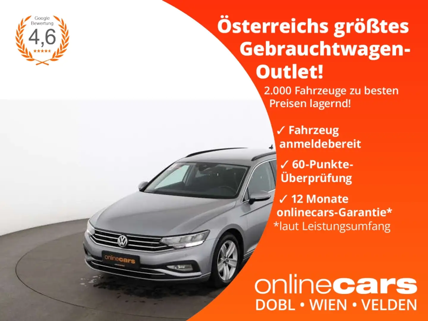 Volkswagen Passat Variant 2.0 TDI Business Aut LED RADAR NAV Silber - 1