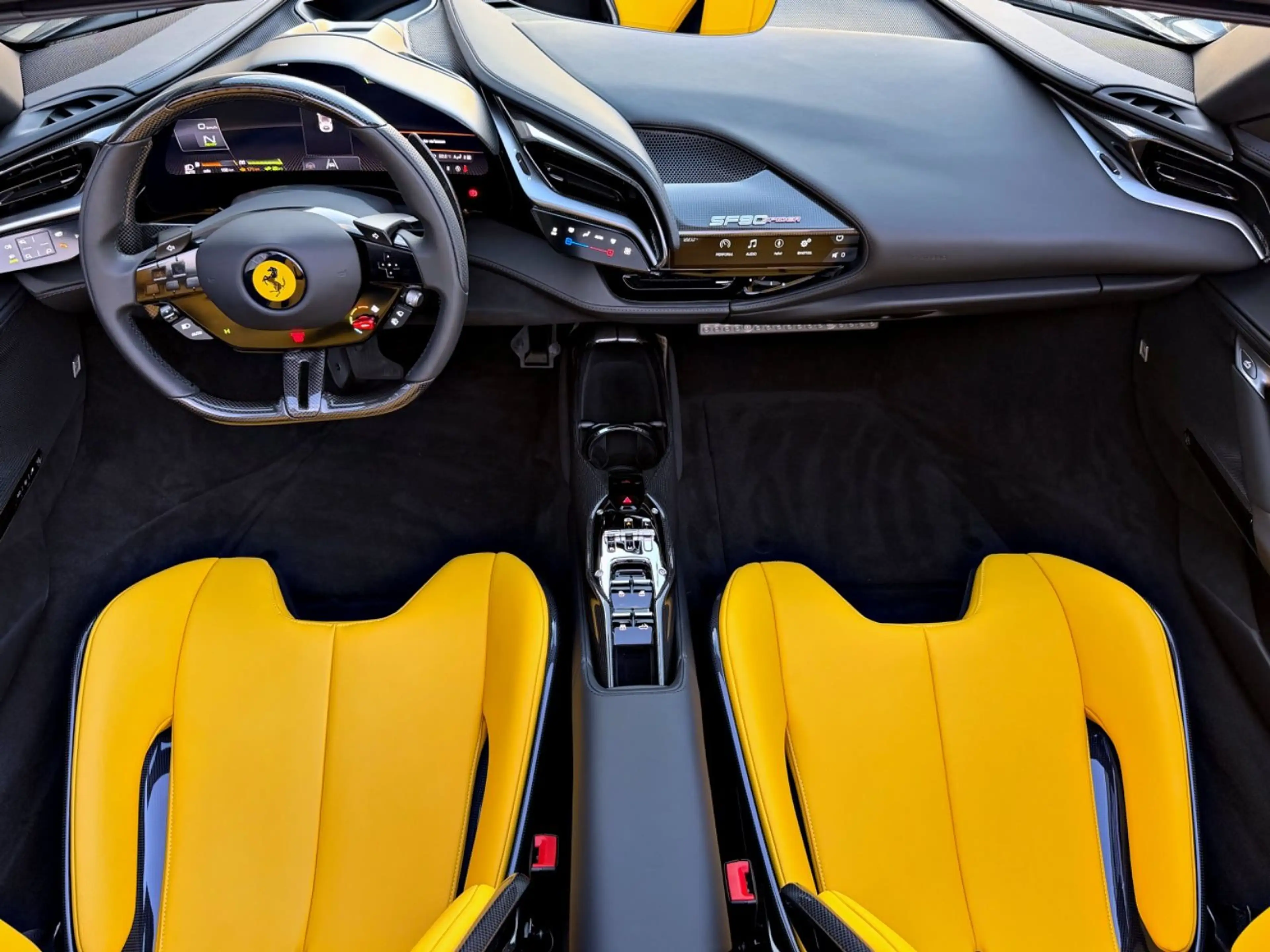 Ferrari SF90 Spider Nero DS Pelle Gialla Carbon Lift BRD — photo 27