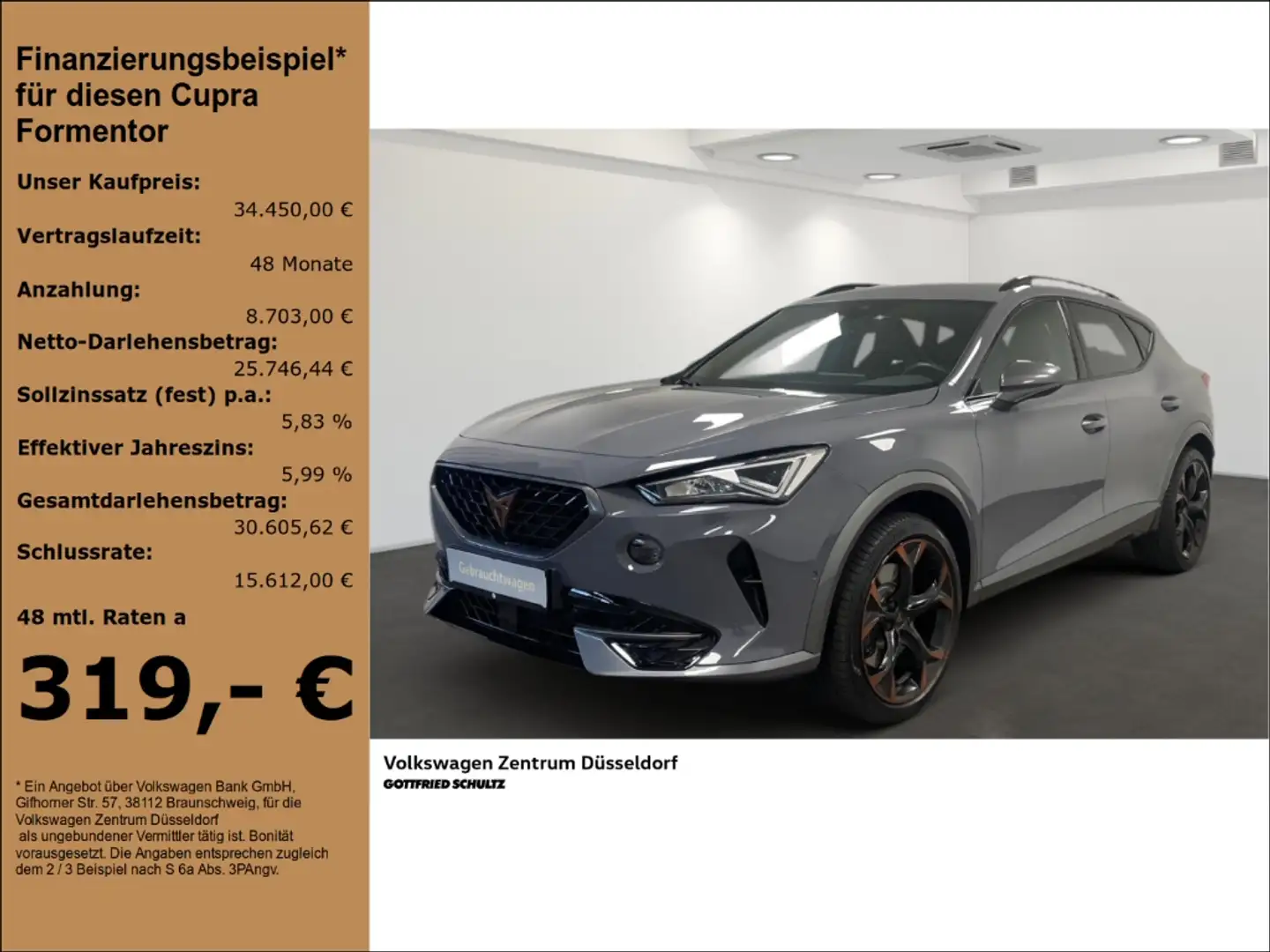 CUPRA Formentor VZ 2.0 TSI DSG 4Drive Rückfahrkamera Grau - 1