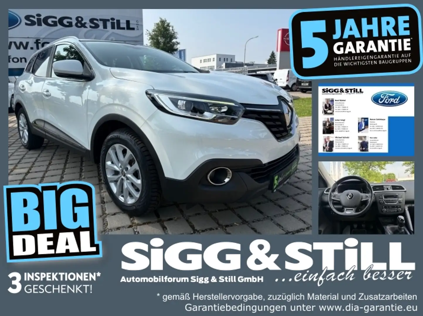 Renault Kadjar 1.2 TCe 130 ENERGY Experience KLIMAAUT*PDC*TEMP Blanc - 1
