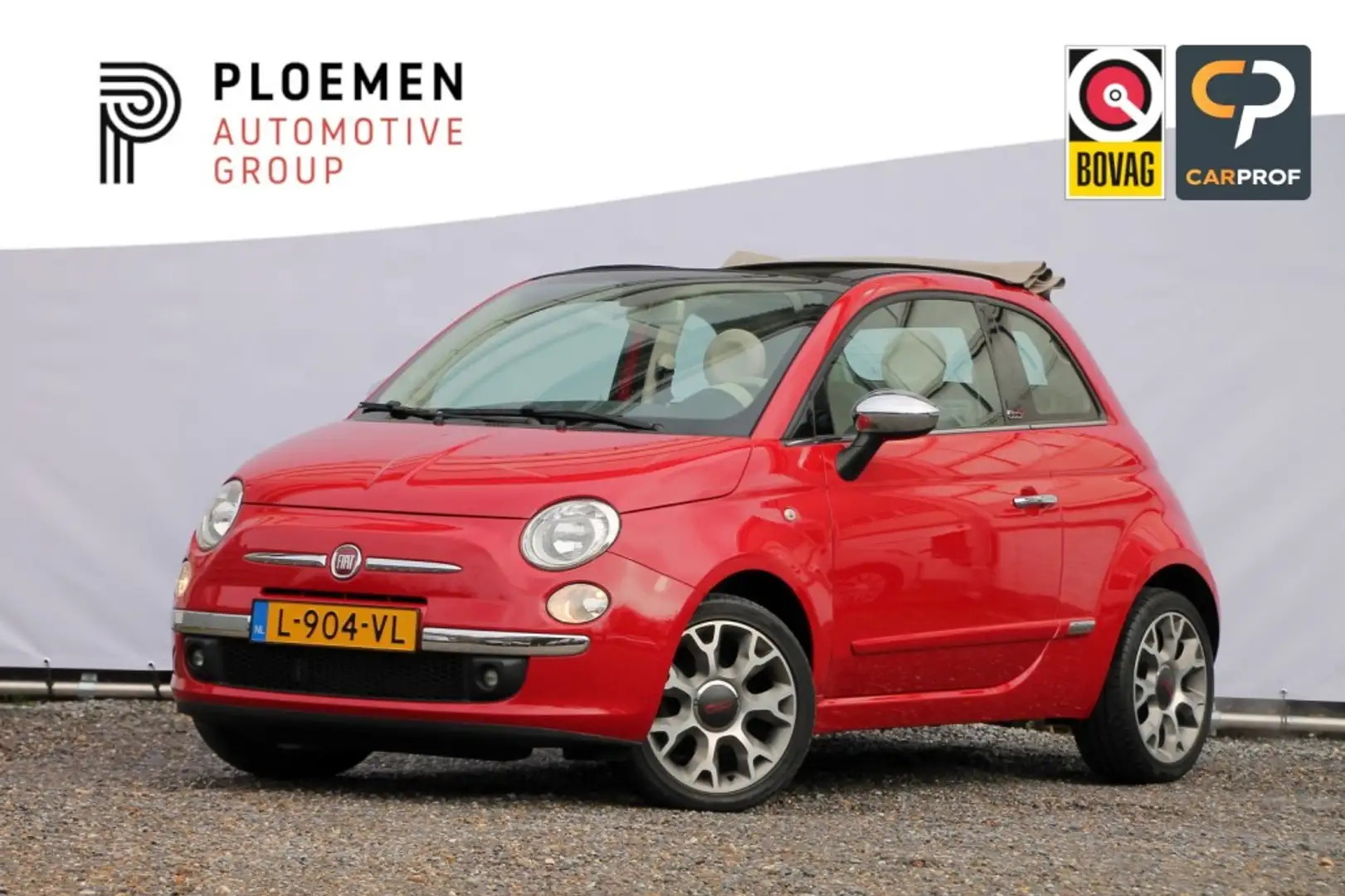 Fiat 500C 1.2 Lounge - 69 pk** Leer / PDC Rosso - 1
