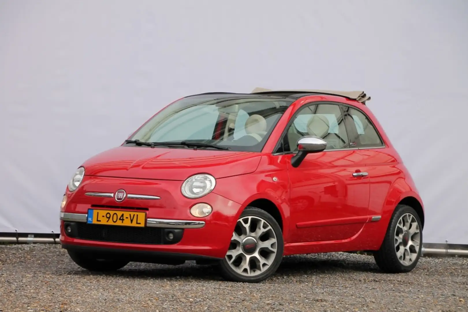 Fiat 500C 1.2 Lounge - 69 pk** Leer / PDC Rosso - 2
