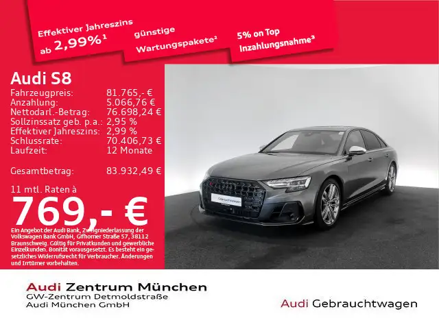 Audi S8 TFSI qu. Pano/AHK/DigiMatrix/StdHzg