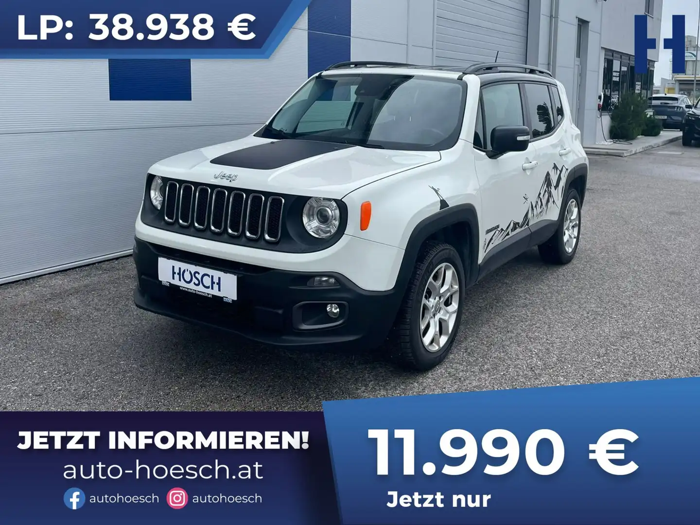 Jeep Renegade 2.0 Multijet Limited 4WD Aut. AHK LEDER Weiß - 1