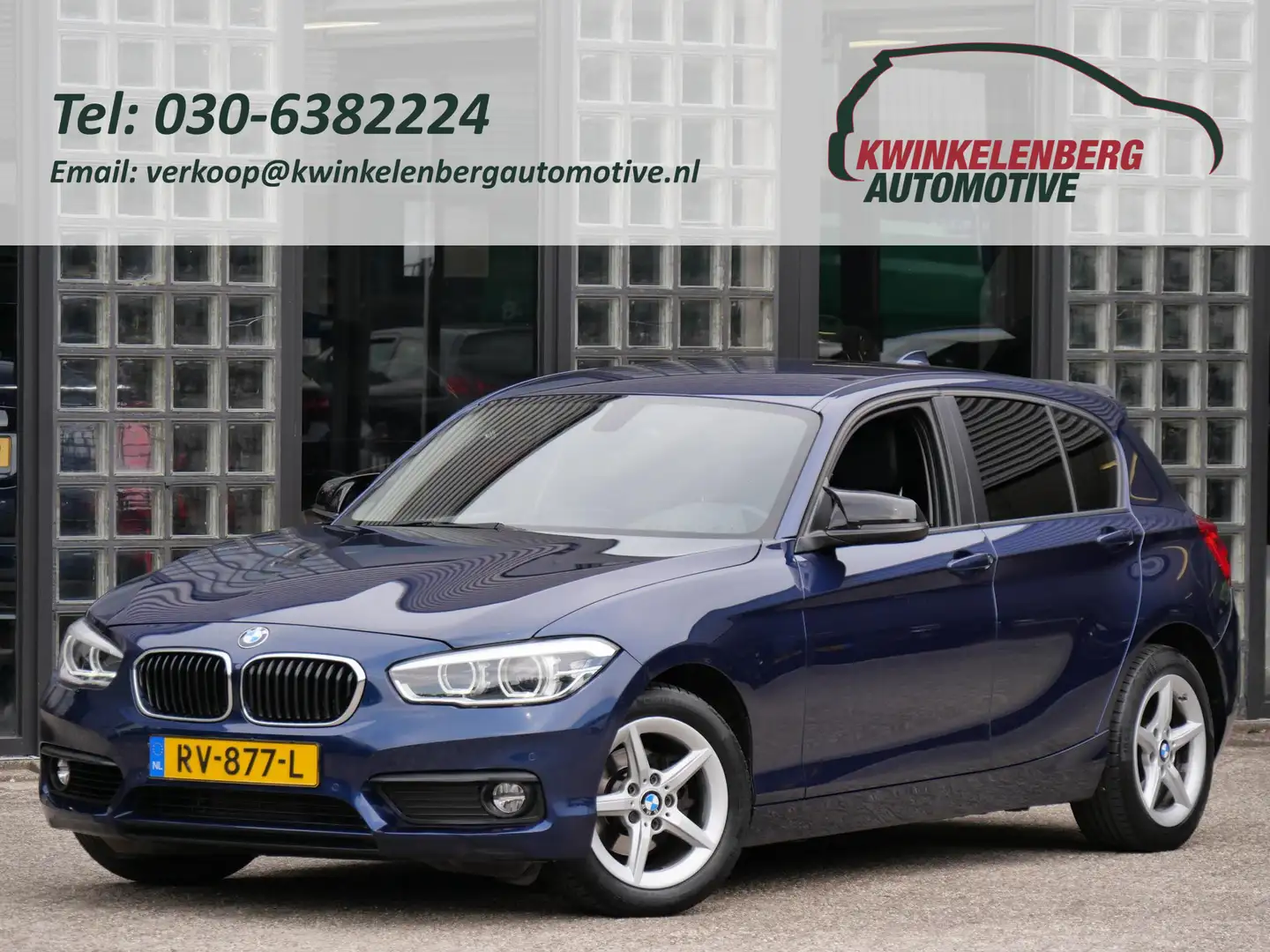BMW 118 1-Serie 5D 118i HIGH EXECUTIVE/ LEER/ NAVI/ PDC V+ Blau - 1