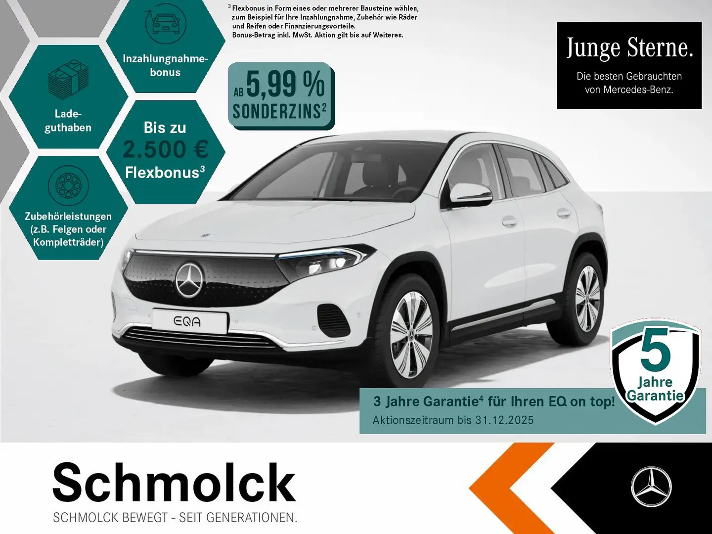 Mercedes-Benz EQA 250+ PROGRESSIVE+LED+MBUX+CAM+SPUR+TOTW+SHZ+ Bianco - 1