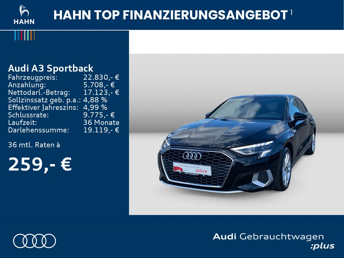 Audi A3 advanced 40TFSIe S tronic Virtual C Schwarz - 2