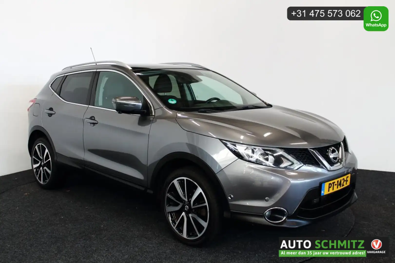 Nissan Qashqai 1.2 Automaat Tekna *Navi/Cruise/Trekhaak* Grijs - 1