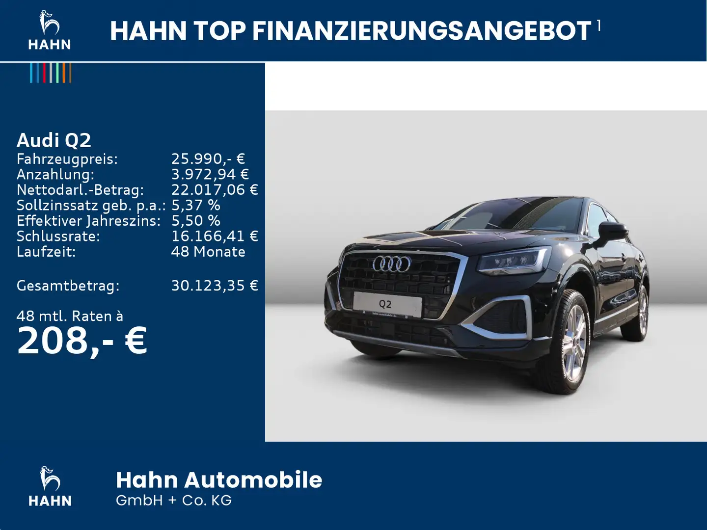 Audi Q2 30TFSI advanced LED CAM APP Sitzhzg Virtual Schwarz - 2