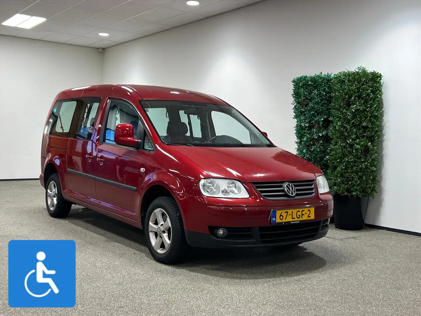 Volkswagen Caddy Maxi Rolstoelauto 5+1 Rood - 1