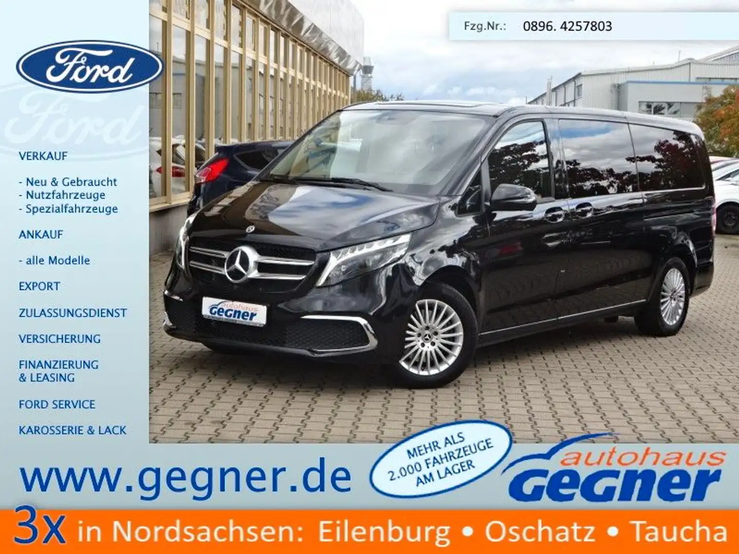 Mercedes-Benz V 300 d extra 9G-TRONIC Avantgarde Edition StdHzg Noir - 1