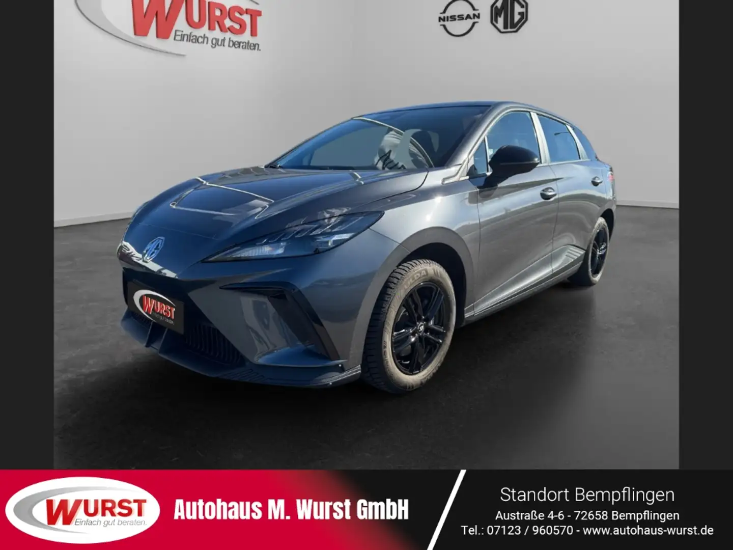 MG MG4 Standard 125kW-Elektromotor LED Navi ACC Apple Car Grau - 1