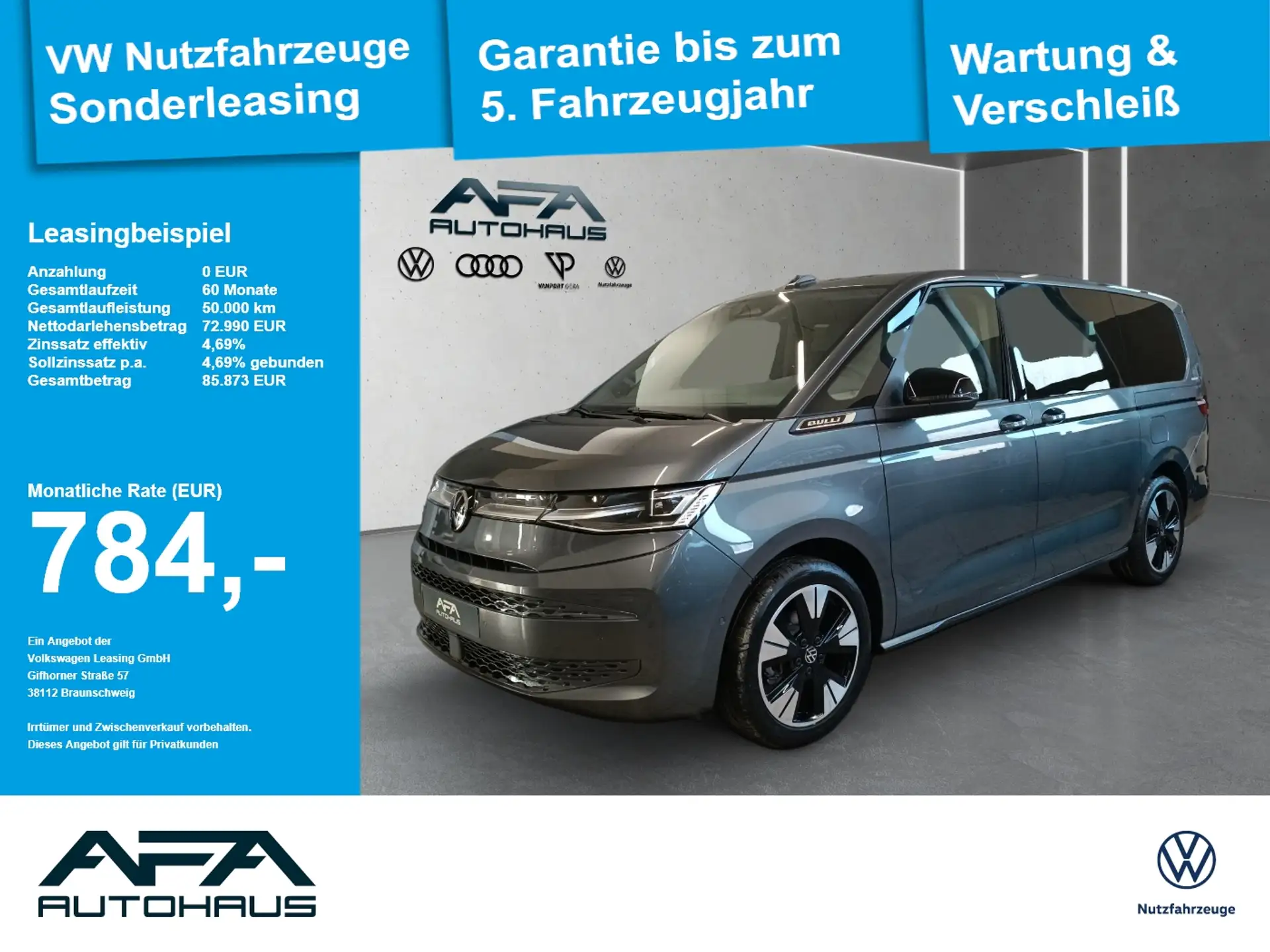 폭스바겐 Volkswagen T7 Multivan 2,0 TDI Energy lang AHK*StdHz*Matrix 2025 회색 사진 1
