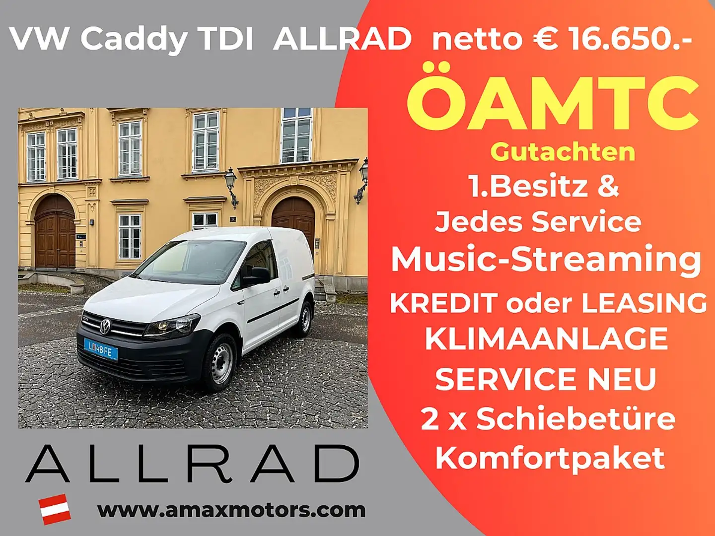 Volkswagen Caddy Caddy Kastenwagen 2,0 TDI 4MOTION KLlima Ntto ... Weiß - 1