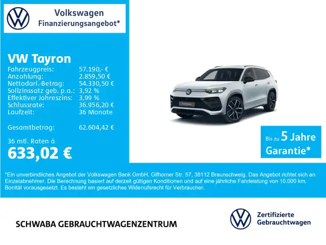Volkswagen Tayron R-Line 2.0 TSI DSG 4M *AHK*StdHz*PANO*5J-