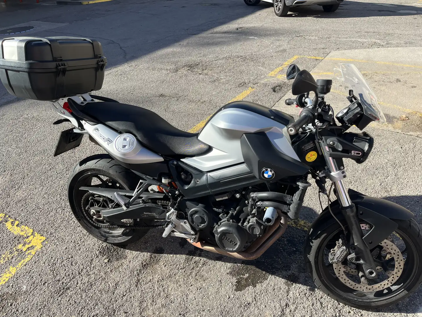 BMW F 800 R maleta Givi trekker Abs Y Puño Calefactables Gris - 1