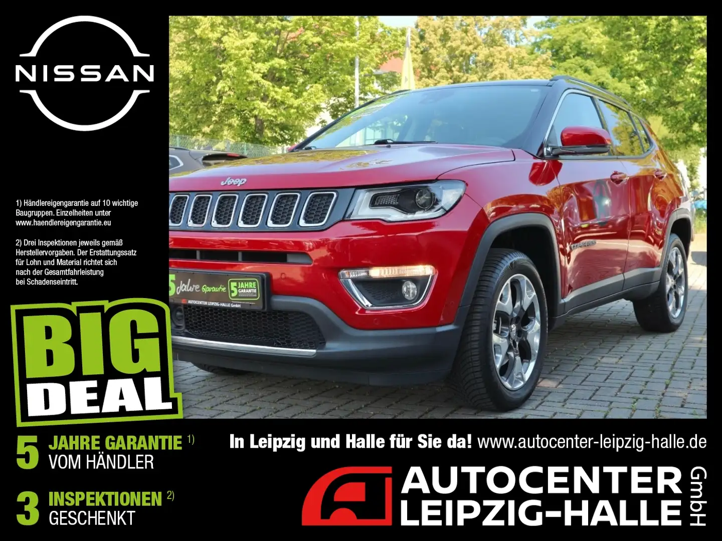 Jeep Compass 1.4 MultiAir Limited 4x4 ACC Navi LM Červená - 1