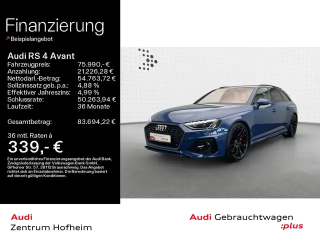 Audi RS4 qu tip*280 km/h*B&O*HUD*Pano*Matrix*V