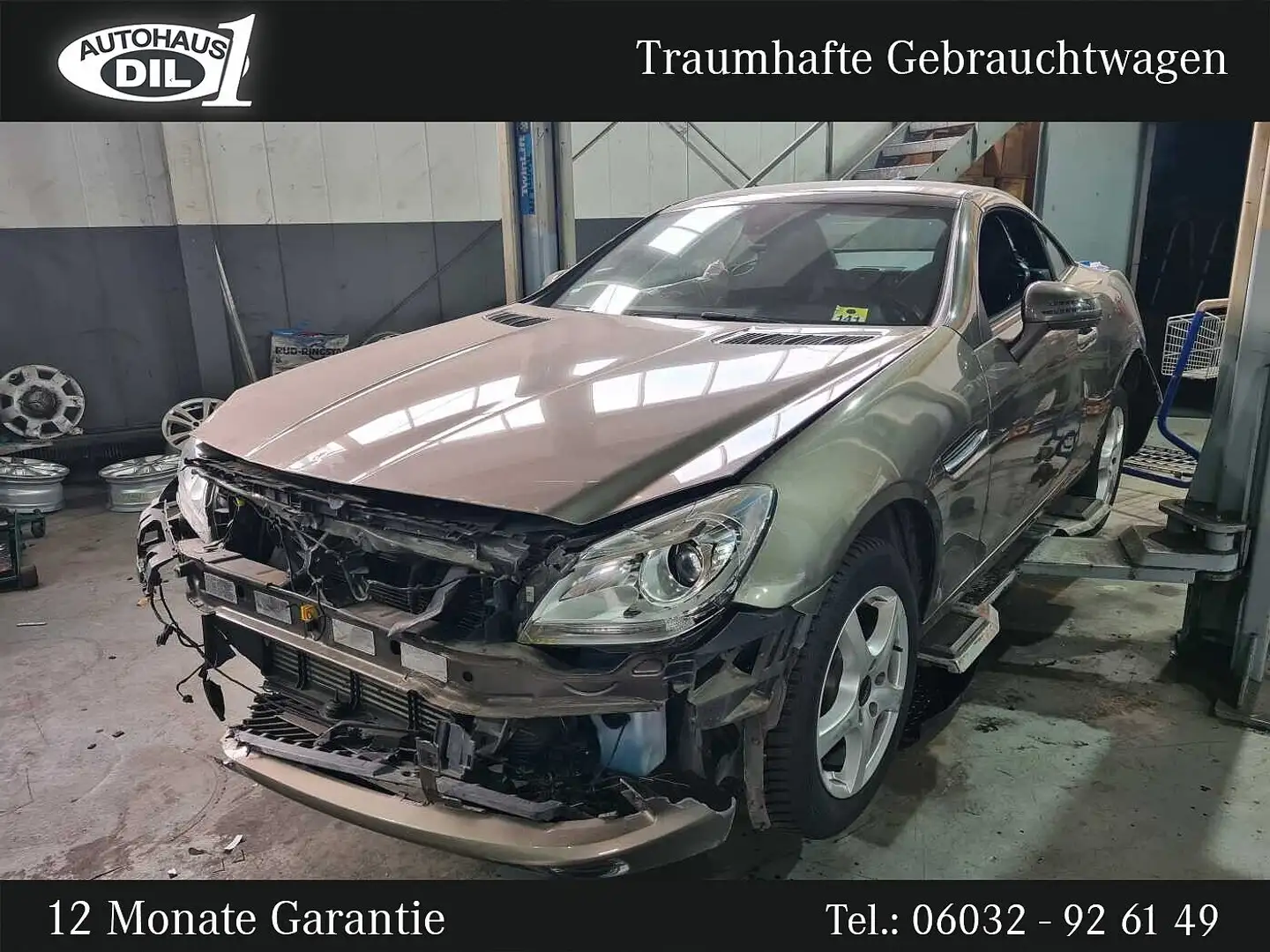 Mercedes-Benz SLK 200 *1.Hand *Scheckheftgepflegt* Unfall Grijs - 1