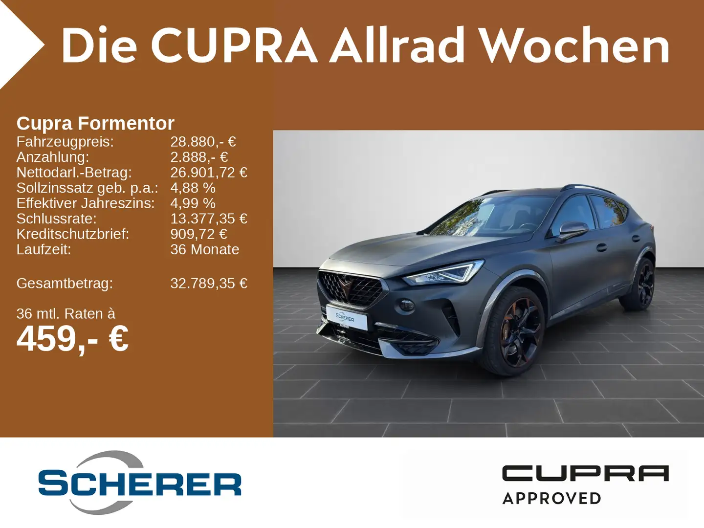 CUPRA Formentor VZ 2.0 TSI 4Drive LEDER MATT BREMBO BE Grau - 1