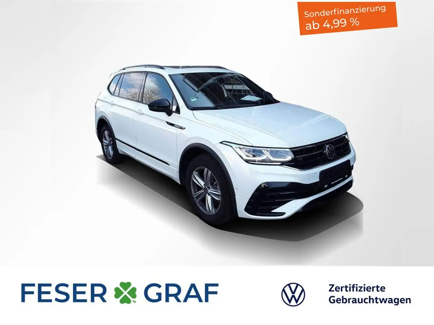 Volkswagen Tiguan Allspace 2.0 TDI R-Line BlackStyle 4Motion DSG IQ-Light / P Weiß - 1