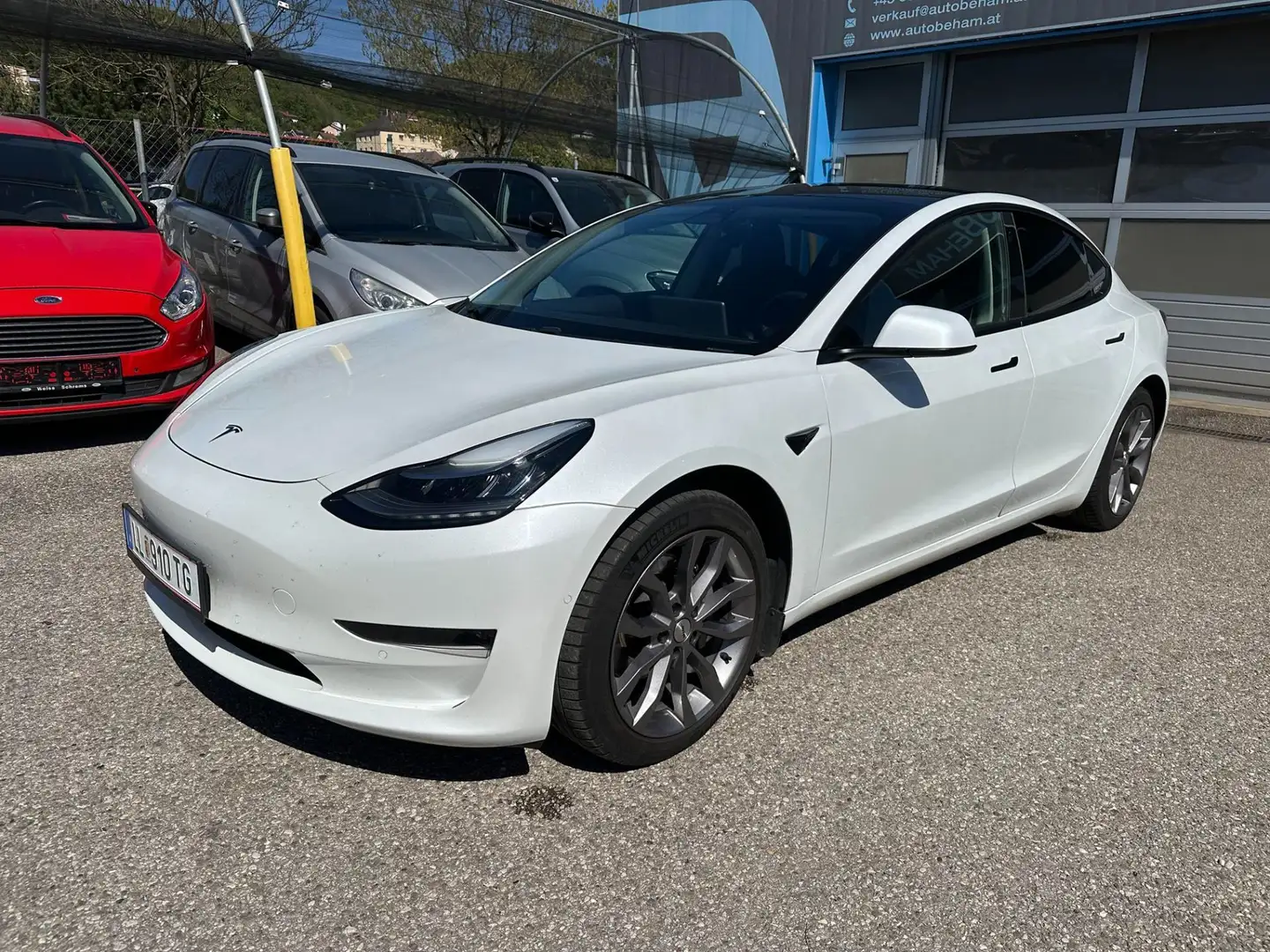 Tesla Model 3 Long Range AWD Autopilot-Kamera-AHK Weiß - 1